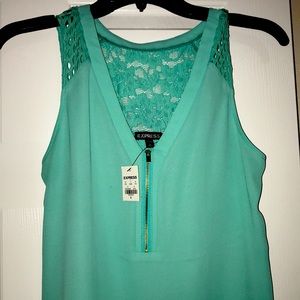 Express zip lace top small new